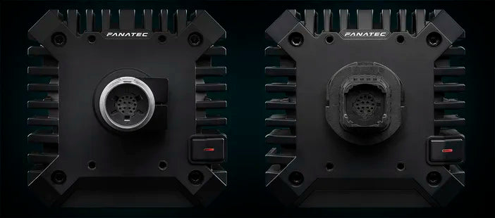 Fanatec official comparison of CSL DD with QR1 and QR2 base-side shafts