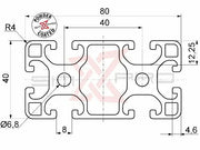 SimXPro 40x80 Profile SimXPro SimXPro Aluminium Profiles  Sim Race Webshop B.V.