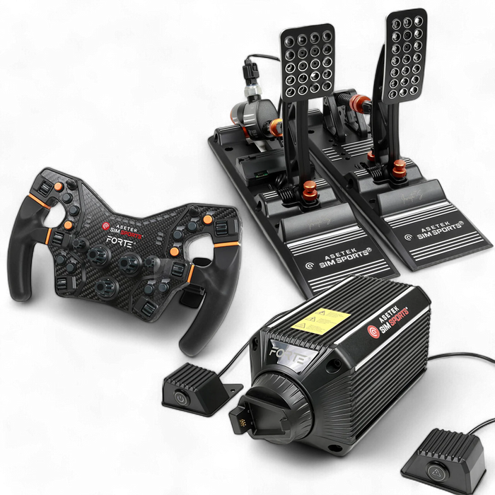 Asetek SimSports Forte 18nm Iinvicta S-Series Pedals Bundle