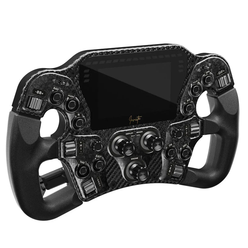 Asetek SimSports Invicta Formula Wheel – Black on Black Edition Asetek SimSports Asetek SimSports Steering Wheel  Sim Race Webshop B.V.