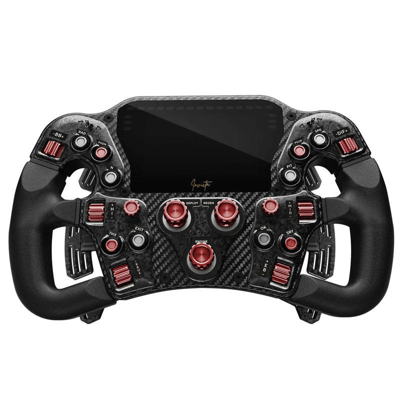 Asetek SimSports Invicta Formula Wheel – Red on Black Edition Asetek SimSports Asetek SimSports Steering Wheel  Sim Race Webshop B.V.