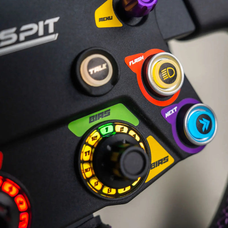 Conspit 310 Apex Wheel – ARGB, 2.99" Display, Dual Paddles (310 mm) Conspit Conspit Steering Wheel  Sim Race Webshop B.V.