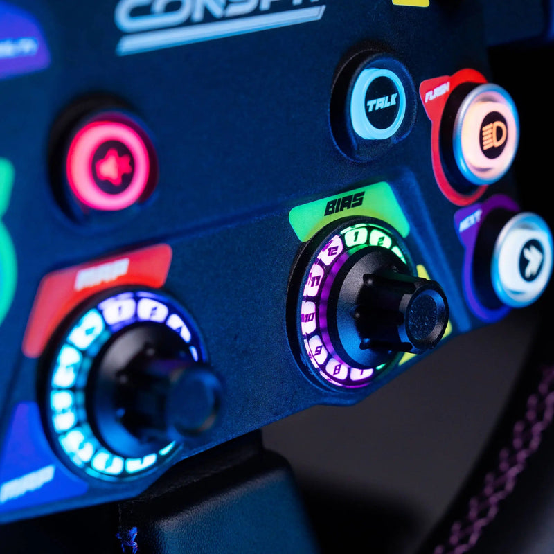 Conspit 310 Apex Wheel – ARGB, 2.99" Display, Dual Paddles (310 mm) Conspit Conspit Steering Wheel  Sim Race Webshop B.V.