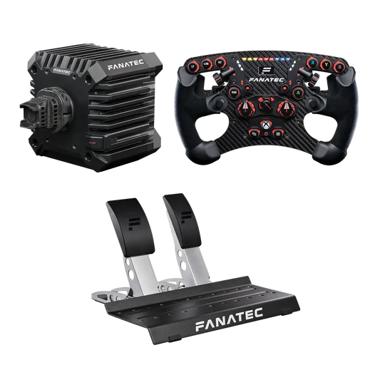 Fanatec ClubSport DD (15 Nm) + Formula V2.5 X Wheel + CSL 2-Pedal Set — Sim Race Webshop B.V