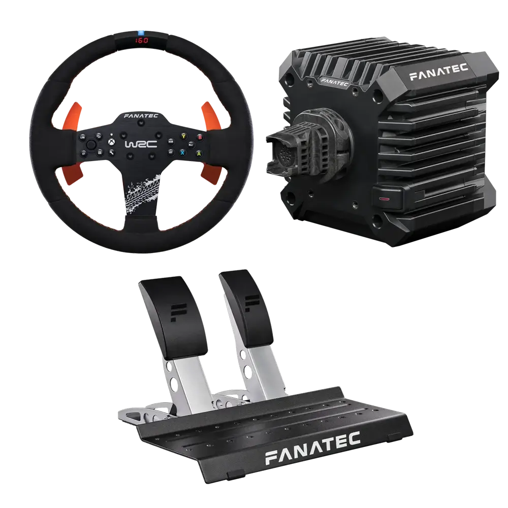 【お得セット!】Fanatec DD+Wheel+Pedals Steering Wheel DD PRO 8NM Direct Drive Wheel Base 2-Pedal Set for