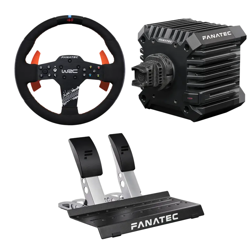 fanatec pedals csl elite Fanatec Elite WRC Steering Wheel + DD QR2 Wheel Base (5 Nm) + — Sim Race Webshop B.V
