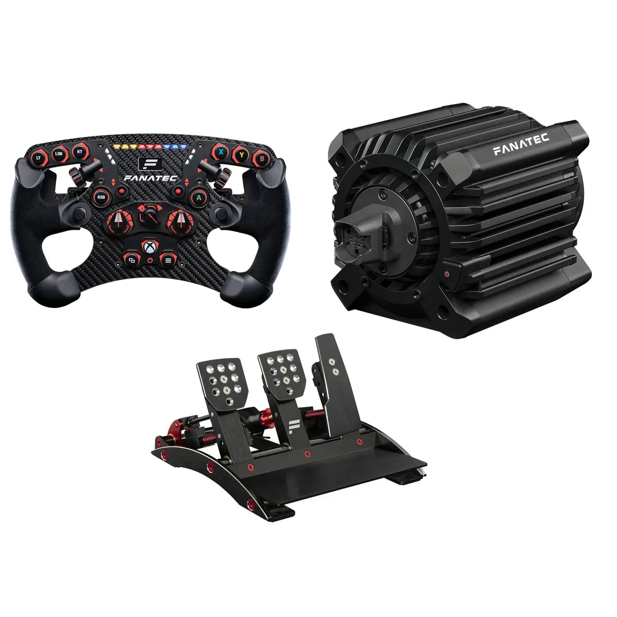 【お得セット!】Fanatec DD+Wheel+Pedals FanatecClubSportDD_Bundle_Form