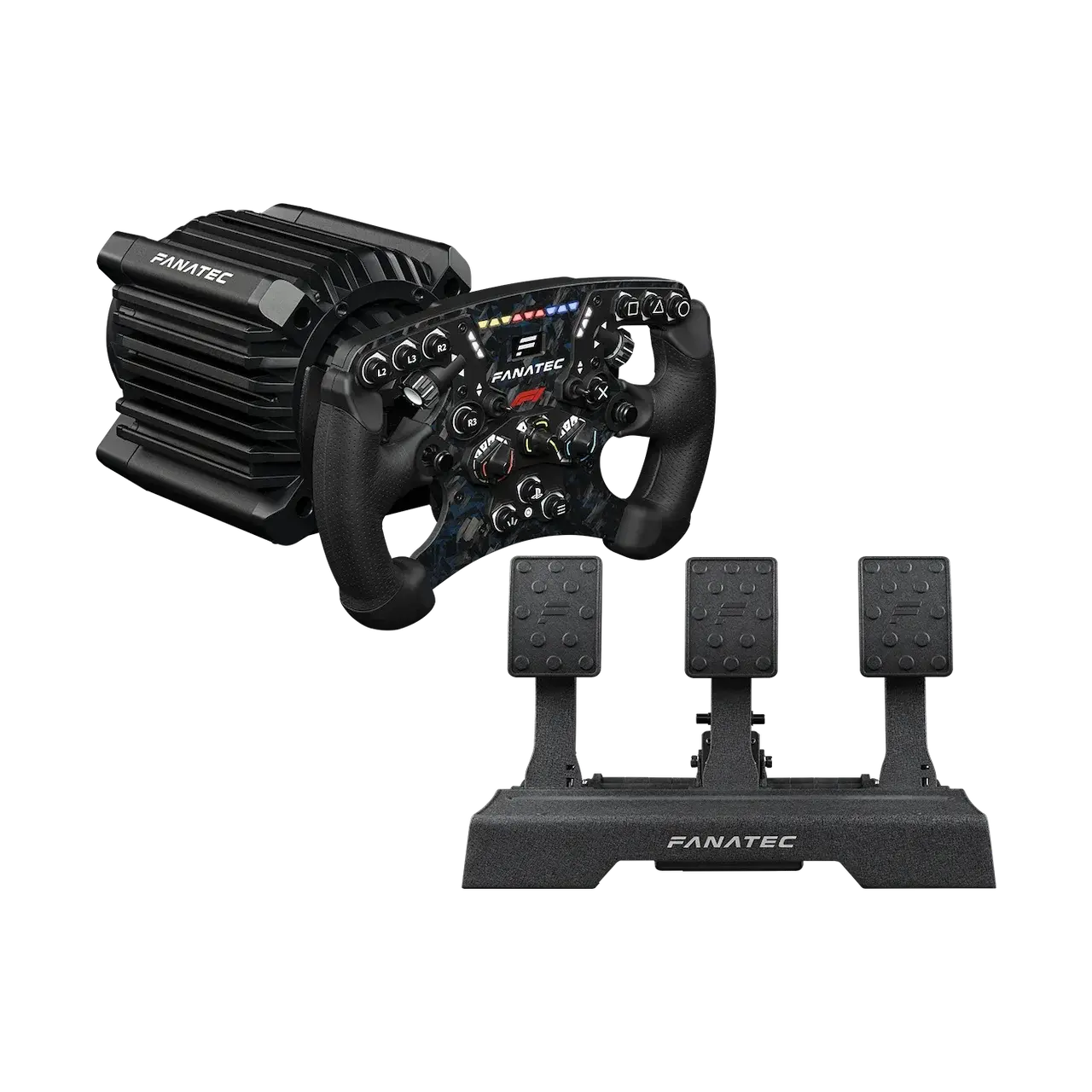 f1 lenkrad mit pedalen pc Fanatec ClubSport Racing Wheel F1® - Playstation / PC - Bundle