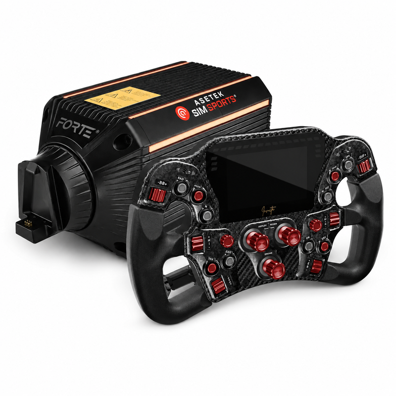 Asetek SimSports Forte 18Nm Wheel Base + Invicta Formula Wheel Bundle Asetek SimSports Asetek SimSports Wheel base + wheel  Sim Race Webshop B.V.