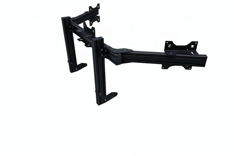 SimXPro Integrated Triple Screen Setup Heavy - VESA 75-100-200 - Black SimXPro SimXPro Monitor Mount  Sim Race Webshop B.V.