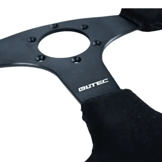 LTEC BAS ECO Volante in pelle scamosciata 330 mm - Volante piatto a 3 razze da corsa