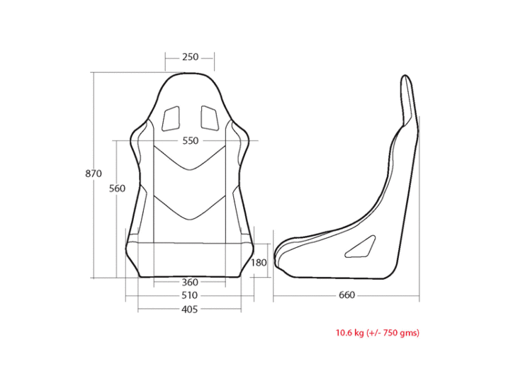 LTEC Pro FIA Bucket Seat Ltec Ltec Bucket seat  Sim Race Webshop B.V.