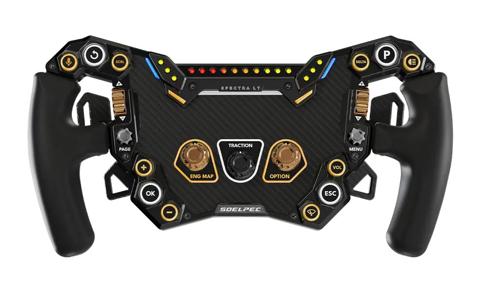 SOELPEC Spectra LT – Formula-Style RGB Sim Racing Wheel Soelpec
