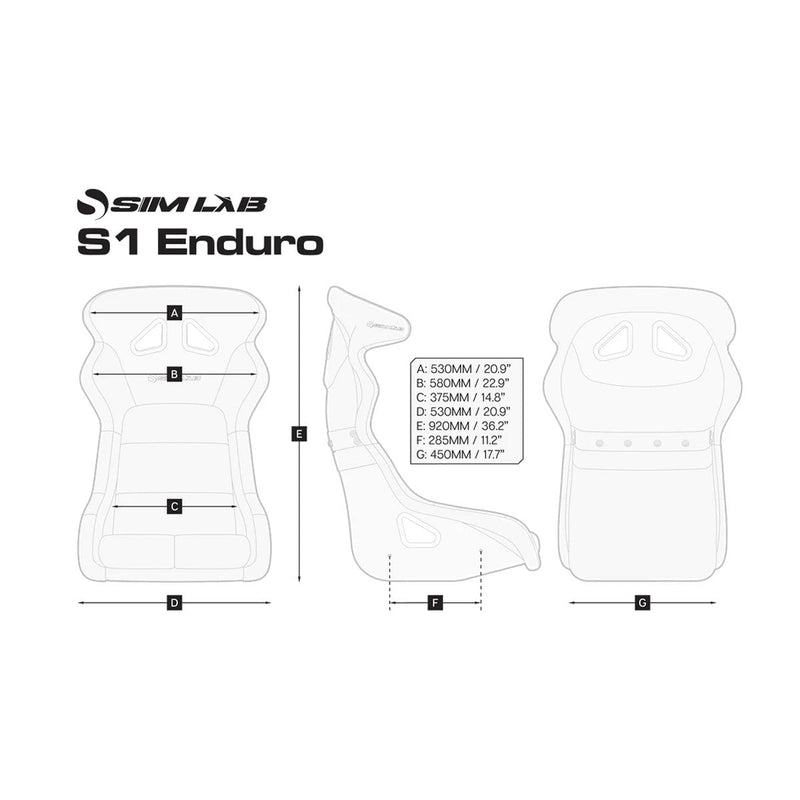 Sim-Lab S1 Enduro GT Seat – Comfort & Stability for Endurance Sim Racing Sim-Lab Sim-Lab Bucket seat  Sim Race Webshop B.V.
