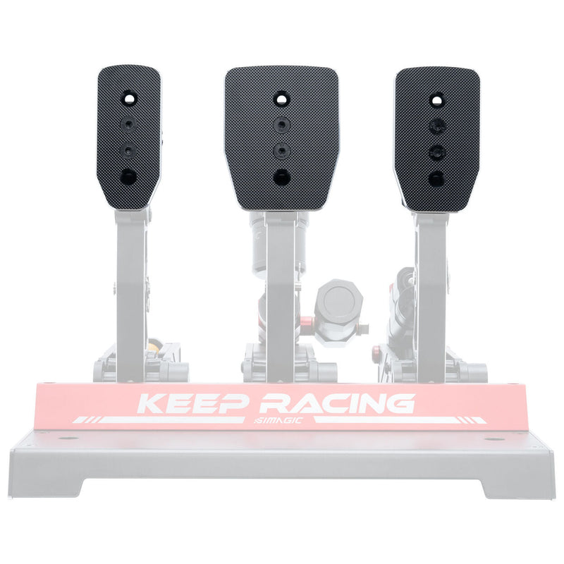 Simagic 3-Pedal Face Set – Flat Aluminum Pedal Plates Simagic Simagic Pedal Plates  Sim Race Webshop B.V.