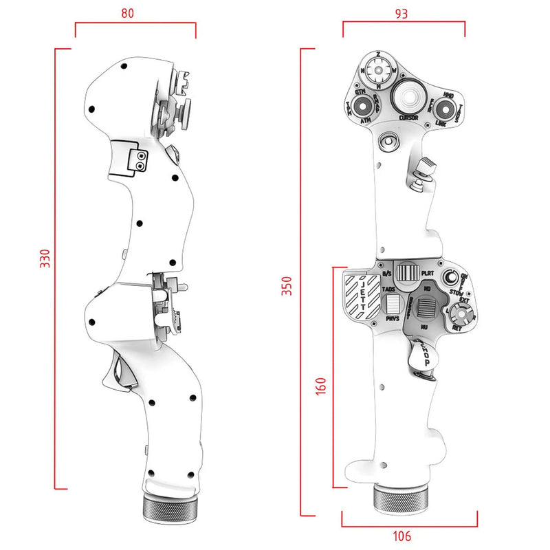 VIRPIL Controls Dual-SF Collective Grip, RGB (Two-Handed) – Black Virpil Controls Virpil Controls Flight stick  Sim Race Webshop B.V.