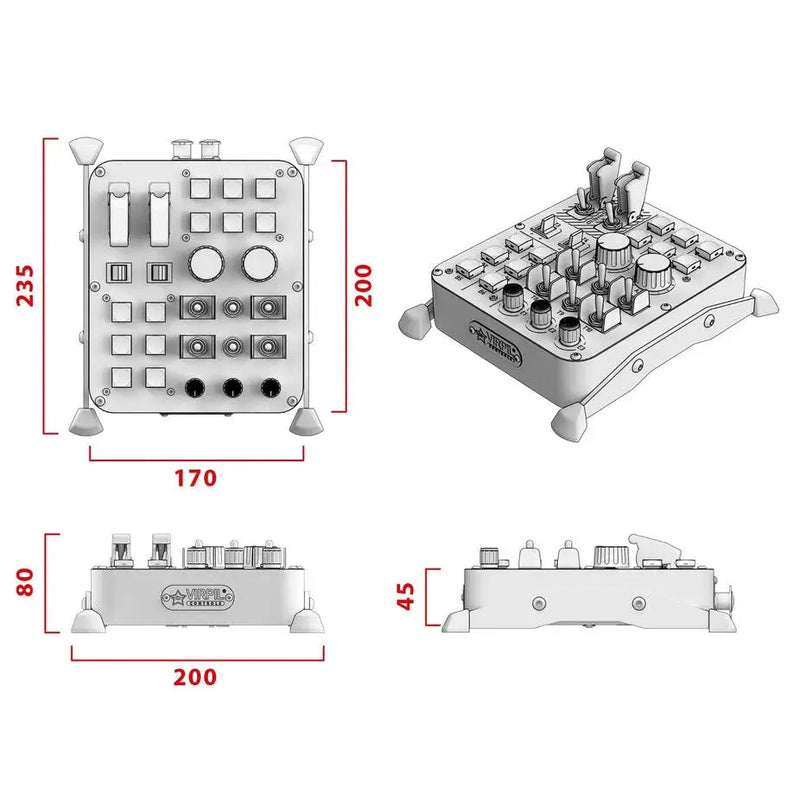 VIRPIL Controls Universal Control Panel #1 – RGB – 27 Inputs (Black) Virpil Controls Virpil Controls Flight accessoires  Sim Race Webshop B.V.