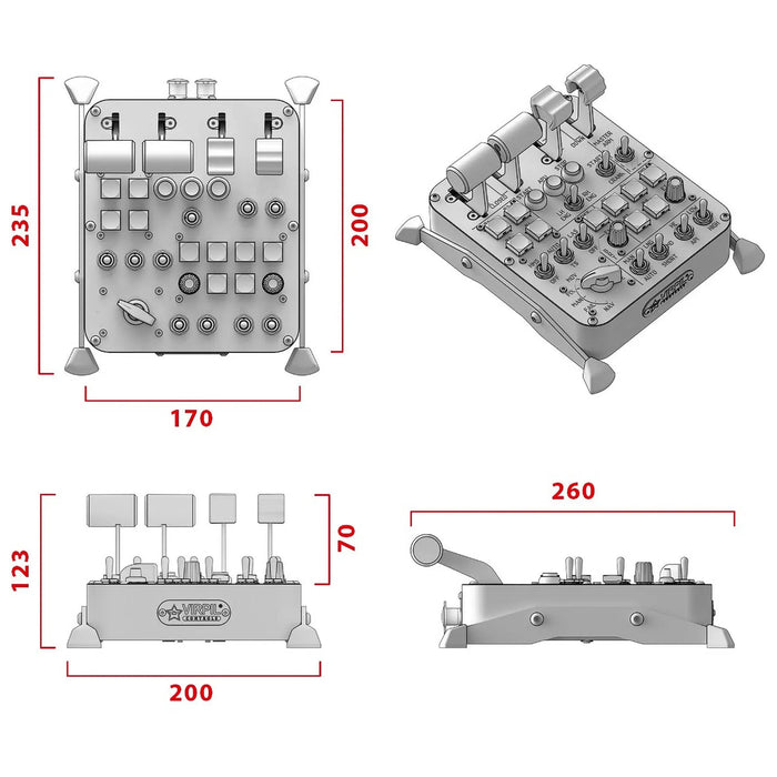 VIRPIL Controls Universal Control Panel #3 – RGB – 30 Inputs (Black) Virpil Controls