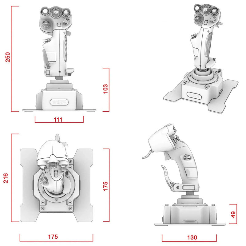Virpil Controls CDT AEROMAX Right hand - Flight Stick Virpil Controls Virpil Controls Flight stick  Sim Race Webshop B.V.