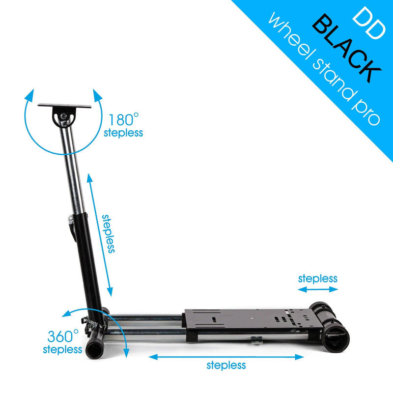 Wheel Stand Pro DD for Logitech, Fanatec, Moza Racing R9, R12 - BLACK Wheel Stand Pro Wheel Stand Pro Wheel Stand  Sim Race Webshop B.V.