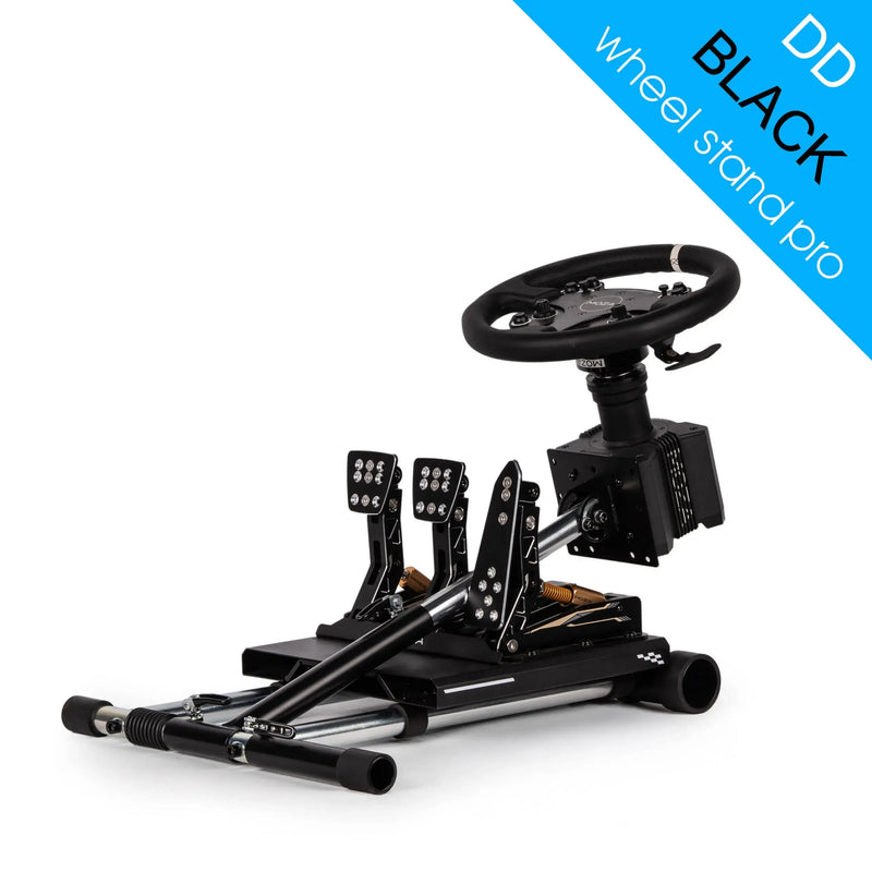 Wheel Stand Pro DD for Logitech, Fanatec, Moza Racing R9, R12 - BLACK Wheel Stand Pro Wheel Stand Pro Wheel Stand  Sim Race Webshop B.V.