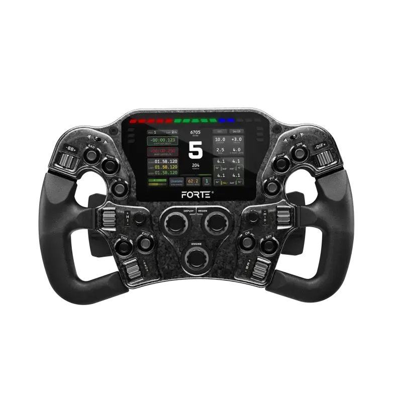 Asetek SimSports Forte® Formula Pro Steering Wheel - LMP Handles - Button Box