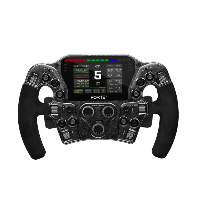 Asetek SimSports Forte® Formula Pro Steering Wheel - Regular Suède Handles - Button Box