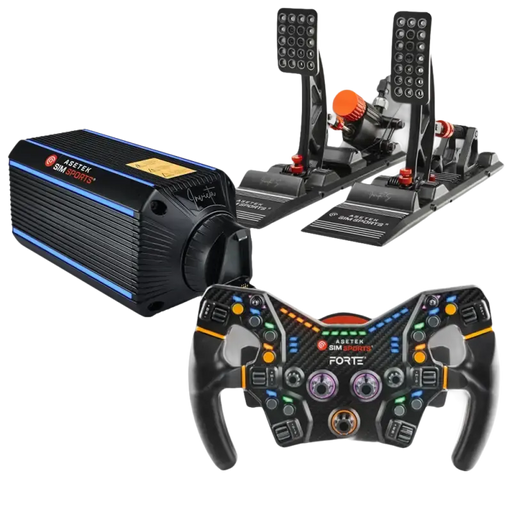 Asetek SimSports Invicta 27Nm Wheelbase + Forte Wheel & Invicta S Pedals Bundle Wheel base + Wheel + Pedal Bundle