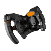 ASETEK Forte Formula Steering Wheel Magnetic Input Paddles - detail on wheel