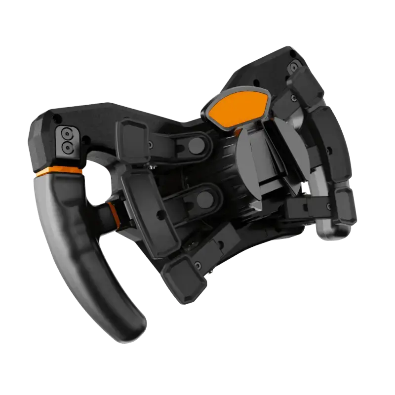 ASETEK Forte Formula Steering Wheel Magnetic Input Paddles - detail on wheel