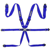 Sparco Competition H-3 Steel 2026 6-point racing harness - Blue