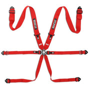 Sparco Competition H-3 Steel 2026 6-point racing harness - Red