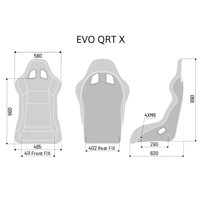 Sella da corsa SPARCO EVO QRT X - Nero