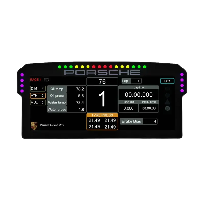 GRID Engineering Porsche 911 GT3 Cup Dashboard Display Unit - Data Display (DDU)