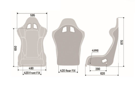 Sparco Grid QRT - SKY dimensions