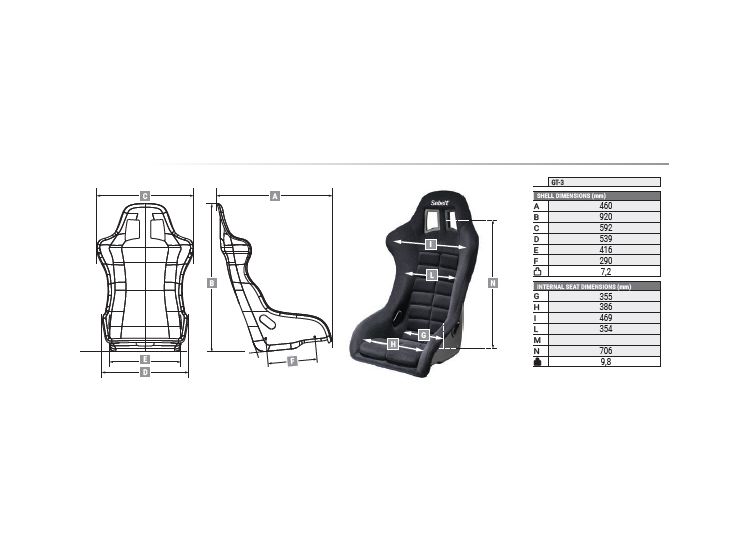 SABELT GT-3 - size