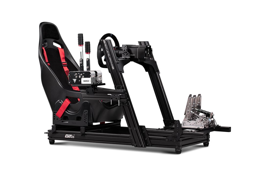 Next Level Racing GT-ELITE FRONT AND SIDE MOUNT EDITION - back view + Simucube