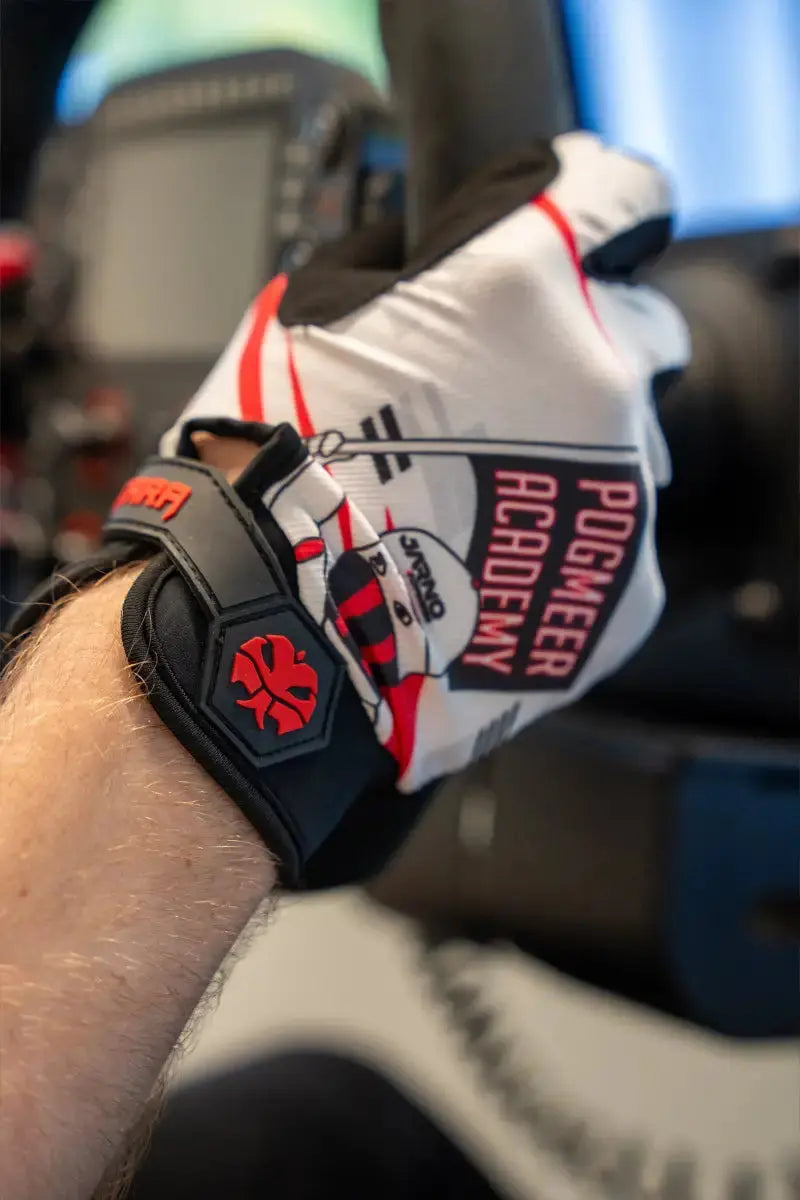 Jarno Opmeer Sim Racing Gloves INDICATOR White Sim Racing Gloves