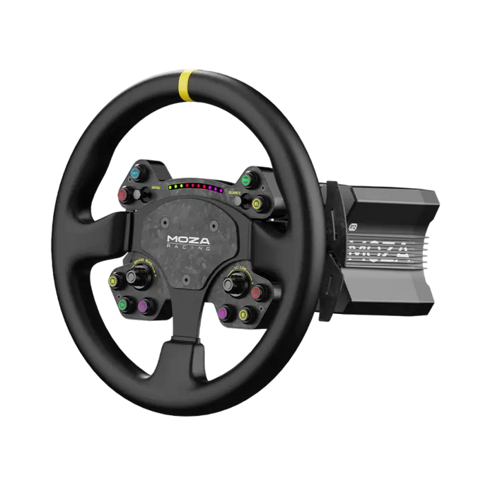 Moza Racing R12 Direct Drive Wheel Base – V2 + RS V2 Steering Wheel Leather – Bundle - Wheel base + wheel