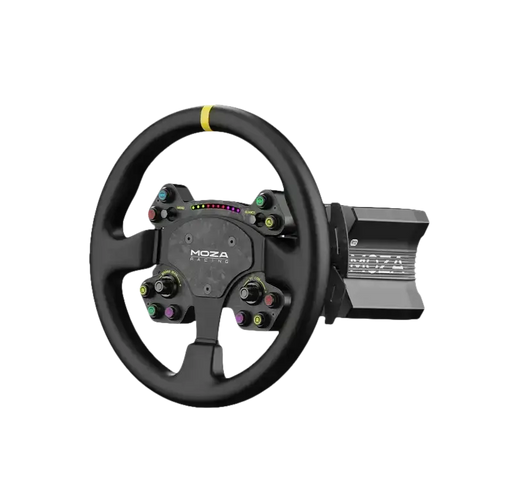 Moza Racing R12 Direct Drive Wheel Base V2 + RS V2 Steering Wheel Leather – Bundle Wheel base + wheel