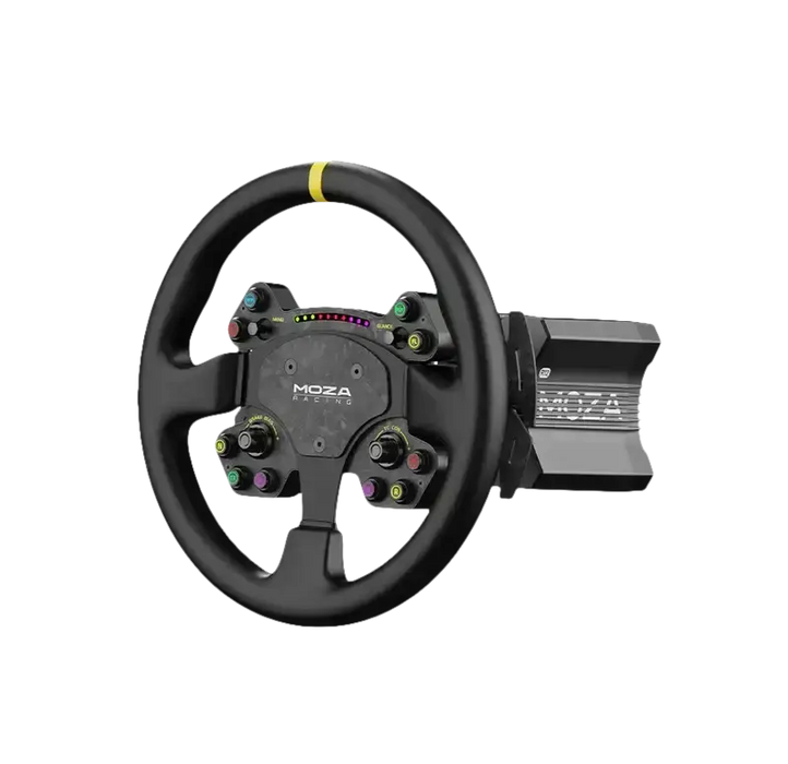 Moza Racing R12 Direct Drive Wheel Base V2 + RS V2 Steering Wheel Leather – Bundle Wheel base + wheel