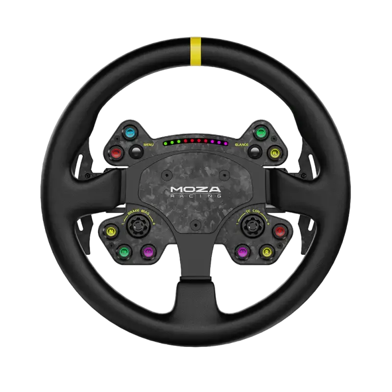 Moza Racing R9 Direct Drive Wheel Base – V2 + RS V2 Steering Wheel Leather - Bundle - Wheel base + wheel