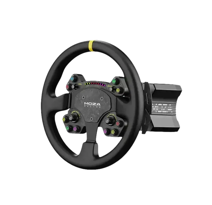 Moza Racing R9 Direct Drive Wheel Base – V3 + RS V2 Steering Wheel Leather Bundle Wheel base + wheel