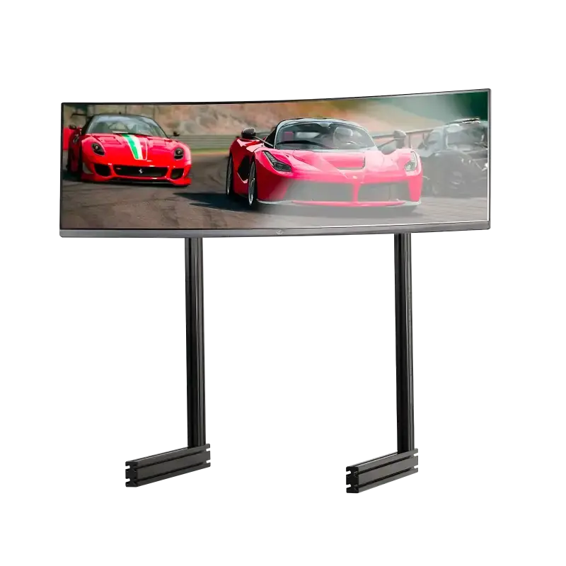 NEXT LEVEL RACING ELITE FREESTANDING SINGLE MONITOR STAND - BLACK + Monitor