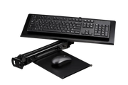 Next Level Racing - ELITE KEYBOARD AND MOUSE TRAY- BLACK EDITION - Front view + keyboad and mouse