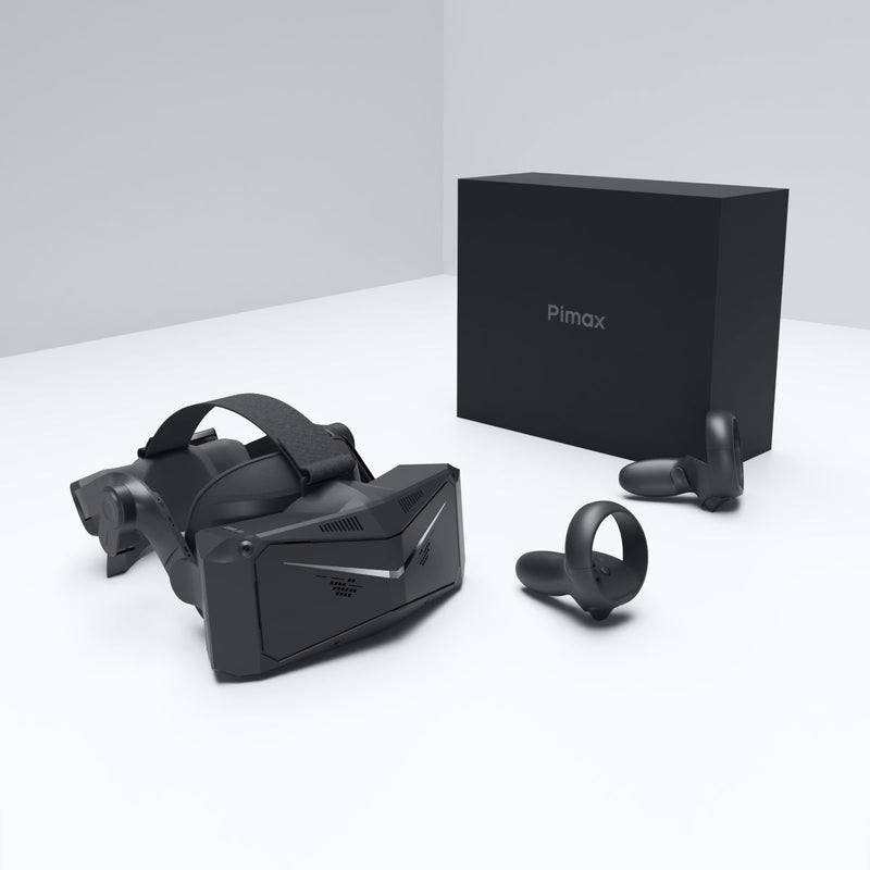 Pimax Crystal Light headset, controllers and retail box