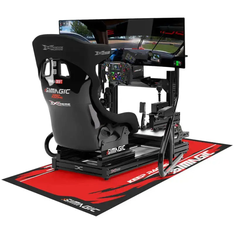 Simagic Floor Mat – Black / Red - Floor mat