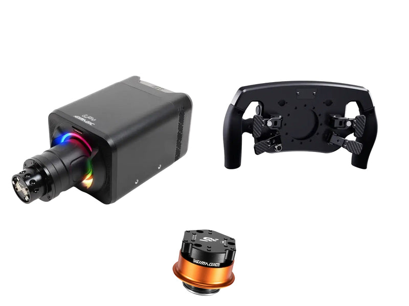Simagic Alpha EVO Sport 9 Nm + LEOXZ Steering Wheel + QR-A Bundle — Leoxz XF1 Ultimate Steering Wheel — Shifter / Clutch