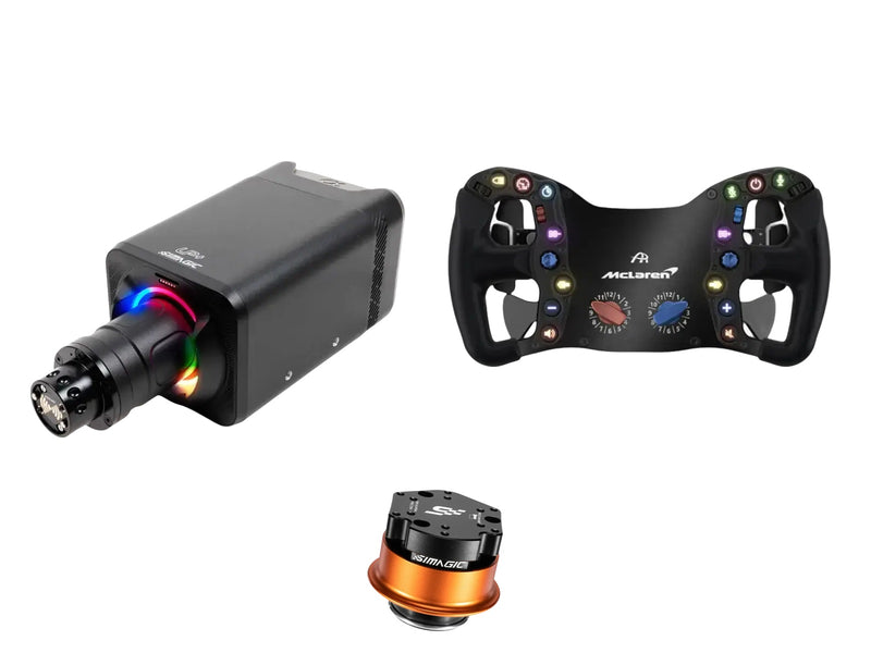 Simagic Alpha EVO 12 Nm + Ascher Racing Steering Wheel + QR-A Bundle — Ascher McLaren Artura Pro USB