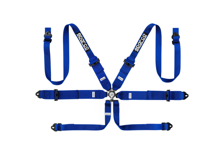 Sparco Competition H-3+2 6-Point FHR Racing Harness – Blue – photo 4
